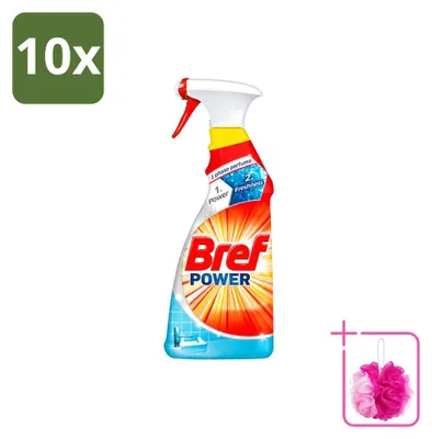 Produktbild von 10 x Bref Power Badreiniger - Anti-Kalk & Schmutz - 750 ml - Sparpackung - 10 Stücke