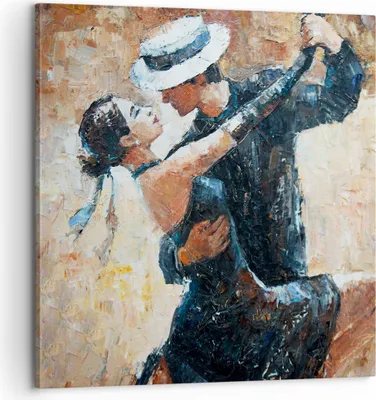 Produktbild von Bild auf Leinwand - Leinwandbild - tanzen sie - 60x60cm - Wand Bild - Wanddeko - Wandbilder - Leinwanddruck - Bilder - Kunstdruck - Wanddekoration - Leinwand bilder - Wandkunst - AC60x60-3773