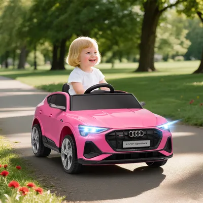 Productafbeelding van Sweiko Elektrische kinderauto, 12V, Audi E-tron elektrische auto met afstandsbediening, veiligheidsgordel, geschikt voor kinderen van 3-5 jaar