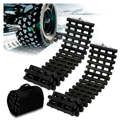 Produktbild von 2er-Set Auto Anfahrhilfe 100 x 21 cm, Traktionsmatte mit Tragetasche für Schnee, Eis und Schlamm