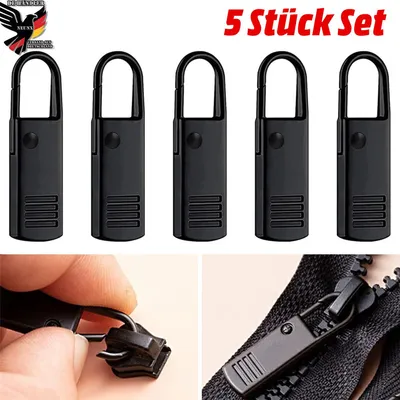 Produktbild von 5 Stück Universal Reißverschlussanhänger Reißverschluss Zipper Reparatur Anhänger Schieber Pull Tab für Koffer, Stiefel, Jacken, Rucksäcke, Kleidung