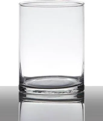 Produktbild von INNA-Glas Teelichtglas Glas Sansa, Zylinder - rund, klar, 15cm, Ø 12cm - Windlichtglas