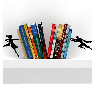 Produktbild von Robuste Buchstütze mit versteckter Metallablage für Regale, dekorative Buchhalter für das Zuhause, Geschenk für Buchliebhaber und Heimdekoration