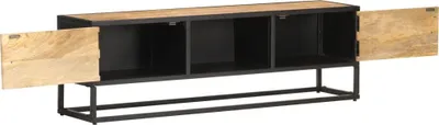 Obrázek produktu pro vidaXL TV skříňka s vyřezávanými dvířky 130x30x40 cm Surové mangové dřevo