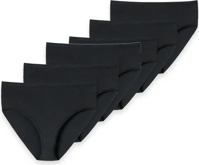 Produktbild von uncover by Schiesser 6er Pack Baumwolle Midi Slip Hochwertig verarbeitet, Weicher Griff durch Stretch-Anteil, Formstabil auch nach mehreren Wäschen schwarz M