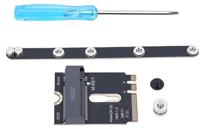 Image de Adaptateur d'extension NVMe PCI-E 4.0 NGFF 2230 A E Key, mâle vers femelle, avec support pour SSD 2280 sur carte mère d'ordinateur portable