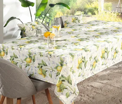 Produktbild von Outdoor Tischdecke Viktoria Zitrone 130 x 220 cm
