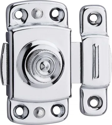 Image de Verrou pour porte d'ameublement, 30mm, laiton chromé - THIRARD