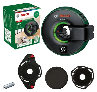 Obrázek produktu pro Bosch Atino, 1,7 m, 270°, 630 - 650 nm (< 10 mW), Čárová vodováha, Černá, Zelená, Baterie