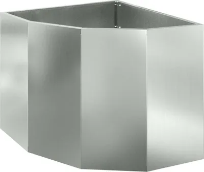 Produktbild von vidaXL Eckpflanzer Silber 60 x 60 x 50 cm Verzinkter Stahl
