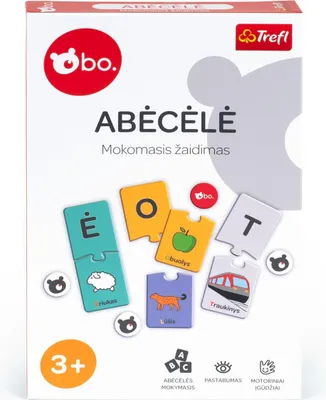 Zdjęcie produktu dla Bo. Edukacyjna gra planszowa „Alfabet” (w języku litewskim)