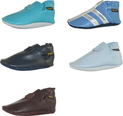 Produktbild von Boumy Krabbelschuhe Lauflernschuhe Babyschuhe verschiedene Farben und Modelle, Farbe:hellblau, Größe:EUR 17