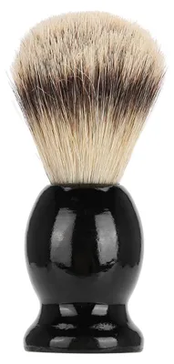 Produktbild von Tragbarer Herren-Bartrasierpinsel mit weichem Kunsthaar und Holzgriff – ideal für Friseursalons