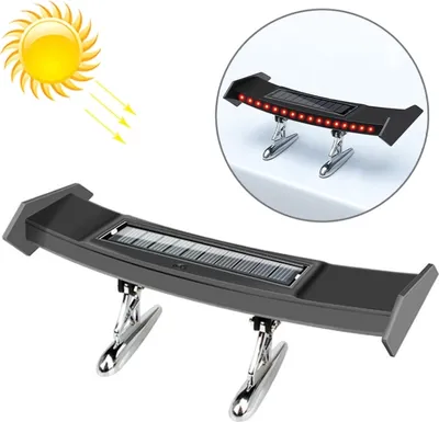 Produktbild von Auto Mini Heckflügel mit Licht Solar Antikollision Heckleuchte