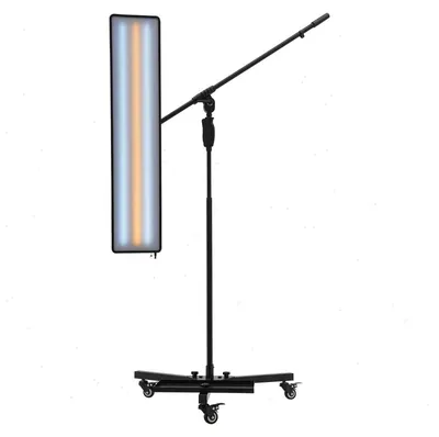 Zdjęcie produktu dla Lampa LED do naprawy wgnieceń (PDR) – lampa do sprawdzania wgnieceń i wyrównywania – 10 W – zasilacz 12 V 5 A – 100–240 V – 3 kółka z hamulcem – stalowa – czarna