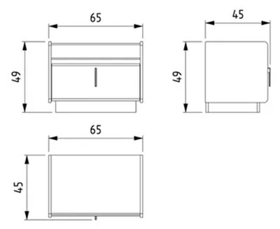Productafbeelding van Moderne set van 2 nachtkastjes, nachttafeltjes, commode, beige, luxe