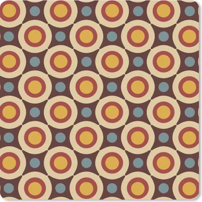 Produktbild von MuchoWow® Mauspad Mousepad Retro - Vintage - Design - Kreis 20x20 cm - Mousepads - Maus Mat - Pad - Mausunterlage - Desk Mat - Bureauartikeln