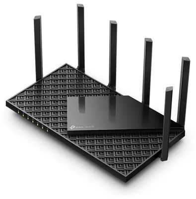 Produktbild von TP-Link Archer AXE5400 Tri-Band Gigabit Wi-Fi 6E Router, Wi-Fi 6E (802.11ax), Tri-Band (2,4 GHz/5 GHz/6 GHz), Ethernet/LAN, Schwarz, Tabletop-Router
