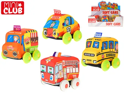 Obrázok produktu pre Vozidlo 11cm textilné cúvanie 12m+