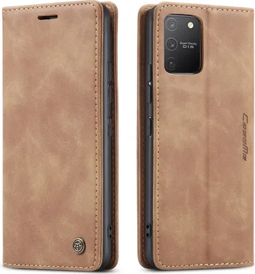 Produktbild von Galaxy S10 Lite Hülle, LaimTop Retro Kunstledertasche TPU Innere, Kartenfächer, Magnetverschluss, Klapphülle mit Standfunktion Schutzhülle für Samsung Galaxy S10 Lite Braun