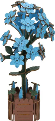 Produktbild von 3D-Bausatz aus Holz Hyazinthe - 115 Teile.