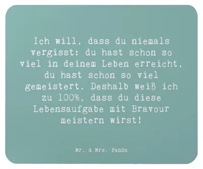 Produktbild von Mr. & Mrs. Panda Mauspad Spruch Trost Erinnerungen - Meeresbrise - Geschenk, laptop, mausteppich, Mut, Stimmungen, Gefühl, pc mousepad, Gefühle, Bewältigung, Zitat