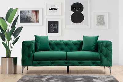 Immagine prodotto di Hanah Home, Como- HLN1133, Verde, Divani letto, Struttura: legno di faggio / pannello truciolare