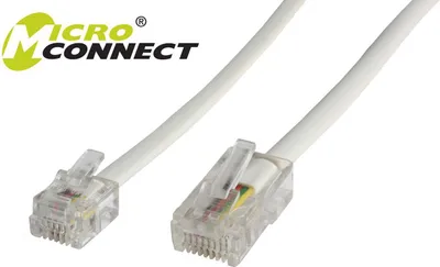 Image de MicroConnect RJ11-RJ45 1M M/M Blanc