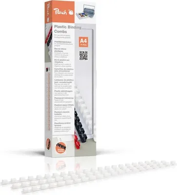 Zdjęcie produktu dla Peach Bürogeräte, Biały, 25 ark., A4, 6 mm, 100 szt.