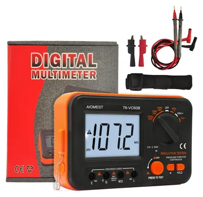 Digitales Megohmmeter 250V/500V/1000V, 0,1 MΩ–2 GΩ