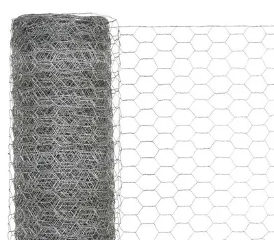 Produktbild von Zinkenstahl Rol - Sechskantdraht für Vogelhäuschen & Gemüsebeet - Kaninchendraht - 25 x 1,2 m - Durchmesser 50 mm - Silber