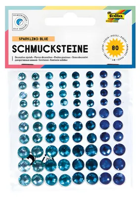 Produktbild von Folia Schmucksteine selbstkl. Farbe: blau 21406196182-deepocean