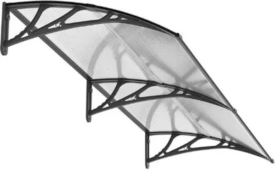 Obrázok produktu pre Predstrecha pre garáž – polykarbonát – priehľadná – šírka 203 cm – (203 x 93 cm)