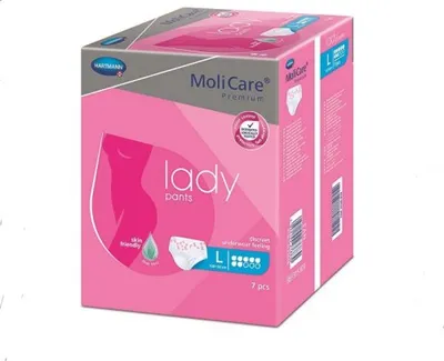Zdjęcie produktu dla Hartmann Pants Women 7 krople pieluchy rozmiar L 7 sztuk Molicare