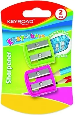 Immagine prodotto di KEYROAD temperino doppio, pastello, doppio, 2 pezzi, blister
