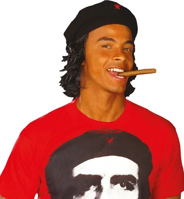 Produktbild von Schwarze Che Guevara Mütze mit Haaren