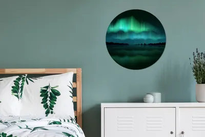Produktbild von MuchoWow® - Mauerkreis - Wand Bilder - Wandsticker - Wohnzimmer Dekoration - Dekoration für die Wände - Aluminium - Babyzimmer