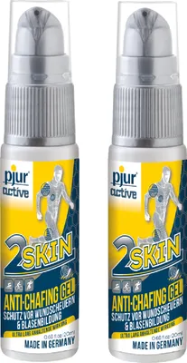 Produktbild von pjuractive 2SKIN Anti-Scheuern Gel im Pumpspender 2er Set: Schutz vor Wundscheuern und Blasenbildung - 40ml