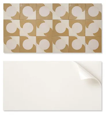 Obrázek produktu pro Samolepicí vinylová deska, ideální pro moderní interiéry, rozměry 100 x 50 cm, geometrické tvary: kruhy a oblouky