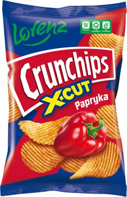 Obrázok produktu pre Crunchips X-Cut zemiakové lupienky s príchuťou papriky 140 G