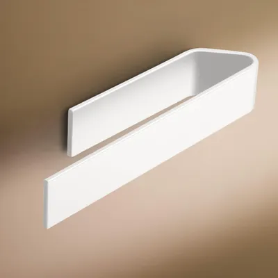 Image de Porte-serviettes sans perçage | Porte-serviettes mural pour salle de bains et cuisine | Anneau porte-serviettes | Support mural autocollant pour meubles de salle de bains | Porte-serviettes blanc 22 cm | Design moderne