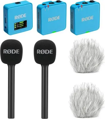 Image de Rode Système de microphone sans fil GO Gen 3 Bleu Interview Set 2
