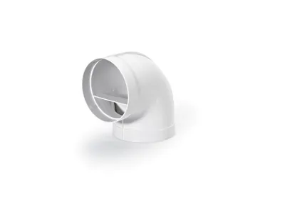 Produktbild von Naber R-RBV flow 125 Rohrbogen 90°, weiß  - Lüftungstechnik