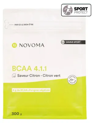 Image de BCAA - Novoma - BCAA 4.1.1 en poudre (300g) - Saveur Citron