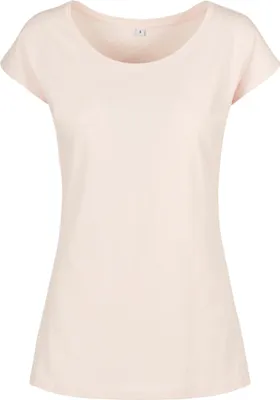 Produktbild von Build Your Brand Basic BB013 | LadiesŽ Wide Neck Tee Rundhalsausschnitt - Farbe: Pink - Größe: 5XL