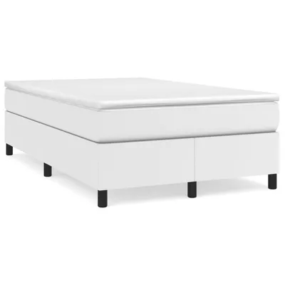 Obrázek produktu pro vidaXL Box spring bed frame white 120x200 cm Imitace kůže