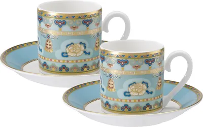 Produktbild von Villeroy & Boch Samarkand Aquamarin Espressotasse mit Untertasse 2er Set