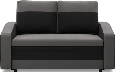 Produktbild von Klappsofa mit Schlaffunktion ORION, Sofa 2-Sitzer für Wohnzimmer Grau/Schwarz