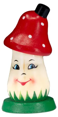 Produktbild von Kaladia Räucherfigur - Mini Räucherpilz aus Holz - für Räucherkerzen der Größe S - Größe ca. 4,1 x 4,1 x 8 cm