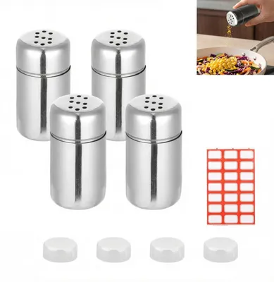 Edelstahl Salz- und Pfefferstreuer Set, 2 Stück, 5 ml